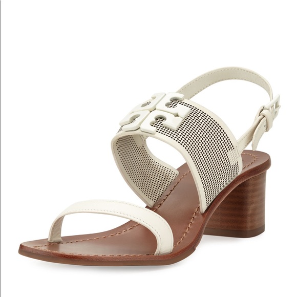 tory burch white heels